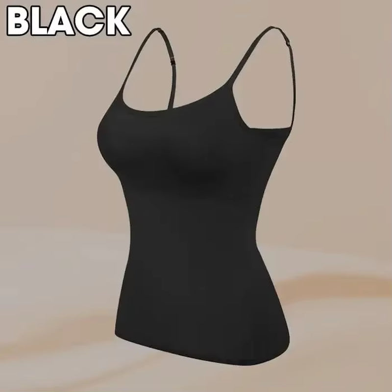 Elevate Your Summer Wardrobe with Our Sexy Solid Padded Bra Camisole - Women’s Backless Tank Top with Built-in Support