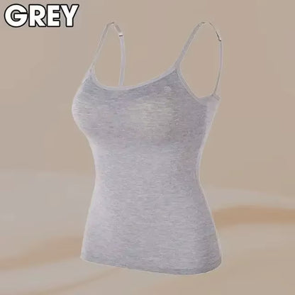 Elevate Your Summer Wardrobe with Our Sexy Solid Padded Bra Camisole - Women’s Backless Tank Top with Built-in Support